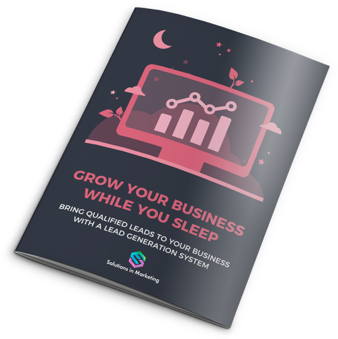 ebook cover titled grow your business while you sleep for lead generation